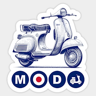 Mod Scooter Roundel Design Sticker